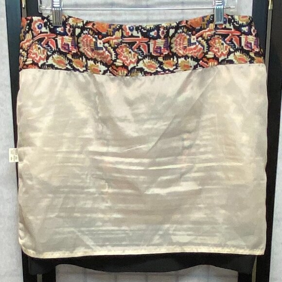 Dalia Collection Southwestern Aztec Tribal Print Banded Hem A Line Mini Skirt 10 - Picture 6 of 14